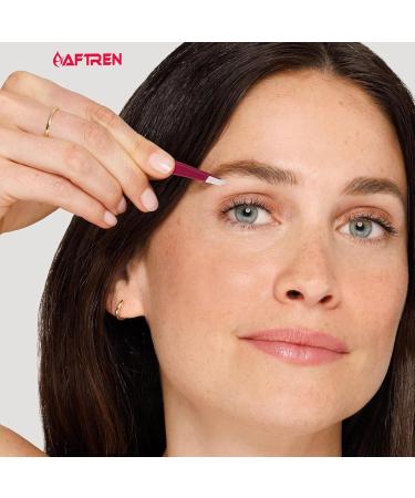 Wide Grip Slant Tweezers - German Stainless Steel - Hand-Filed Slanted Tips for Ultra-Precision - Tweezers for Eyebrows and Nose/Ear/Facial Hair - Professional Grade (Mehroon) - Buy Online on SooperMarket.com