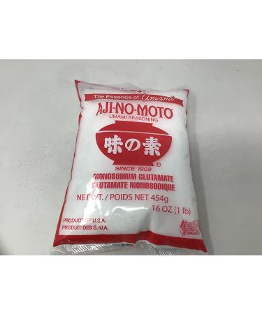 16oz Ajinomoto Umami Seasoning MSG Monosodium Glutamate - Made in USA - Naturally Delicious - 1lb Pack - Buy Online on SooperMarket.com