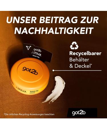 GOT2B ISTYLER Texture Clay Halt 4 (75 ml) - Men's Hair Cream for Cool Matt Effect & Textured Style - Buy Now! - Buy Online on SooperMarket.com