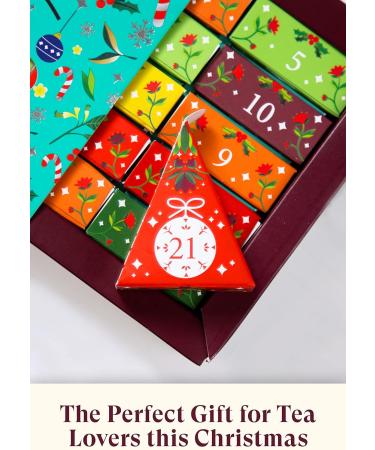 English Tea Shop Organic Advent Calendar Chest - 25 Pyramid Tea Bags | Premium Holiday Tea Gift Set - Buy Online on SooperMarket.com