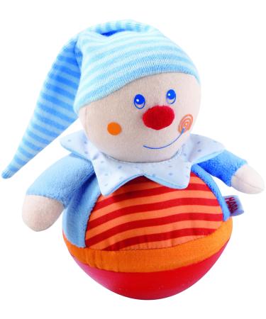 Haba 5849 - standing figure Kasper motor toy with wobble and bell effect outer material made of soft fabric baby toys from 6 months