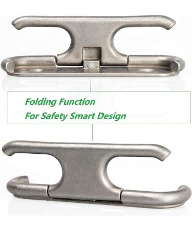 6 inch 2pcs Thorn Boat Folding Cleat with Eagle Handle, Stainless Steel - Set of 2 - Buy Online on SooperMarket.com