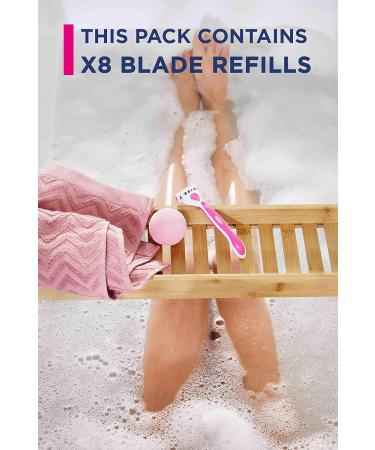 WILKINSON SWORD - Quattro For Women | Smooth Glide| Razor Handle + 8 Blade Refills 1 count (Pack of 1) - Buy Online on SooperMarket.com