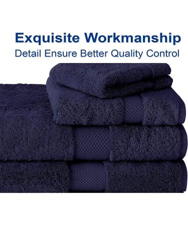 Lavish Touch Hand Towels - Luxury Spa Quality 100% Cotton 600 GSM Pack of 6 | Soft, Highly Absorbent Midnight Hand Towels for Bathroom, Kitchen, Hotel, Gym - Buy Online on SooperMarket.com
