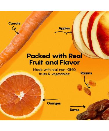 Nature s Juice Bar Apple Carrot Orange Fruit Bars - Healthy Vegan Snacks - Gluten-Free & Individually Wrapped Dried Fruit Bars (Pack of 12) - Buy Online on SooperMarket.com