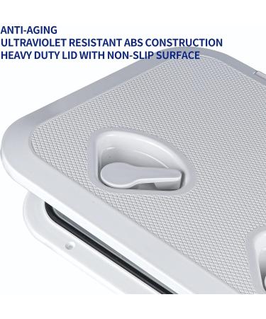 SmartMarine White Marine Deck Access Hatch 17.3x12.4 - Rectangle Boat Deck Hatch & Lid - Buy Online on SooperMarket.com
