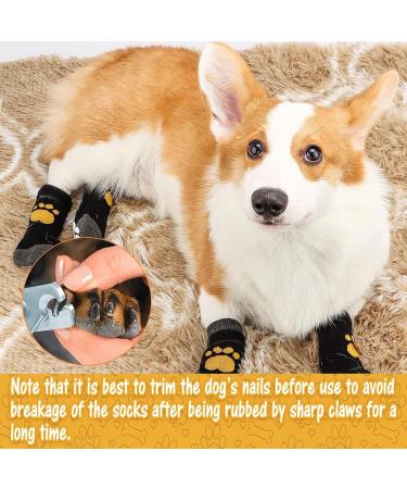 2 Pairs Anti Slip Dog Socks Paws Stop Licking Dog Cat Paw Protectors with Waterproof Rubber Bottom and Adjustable Straps Dog Claw Socks for Puppy Dog Indoor Outdoor Hardwood Floor Walking (M) - Buy Online on SooperMarket.com
