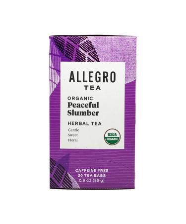 Allegro Tea, Organic Peaceful Slumber Tea Bags, 20 ct