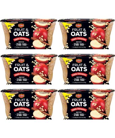 Del Monte Fruit and Oats Snack Cups, Apple Cinnamon, 84 Oz, (Pack of 6)