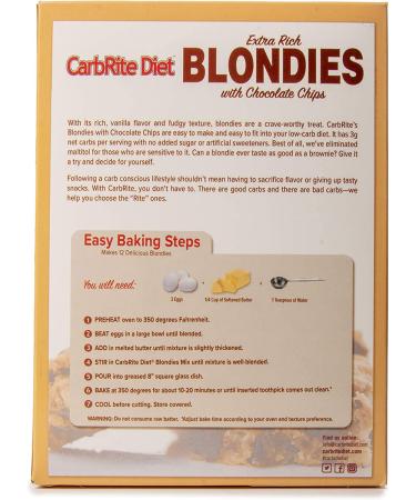 Universal Nutrition CarbRite Diet Extra Rich Blondies with Chocolate Chips 11.43 oz (324 g) - Buy Online on SooperMarket.com