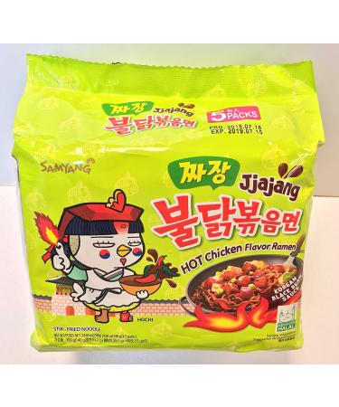 Korean Samyang Spicy Chicken Flavor Ramen - Jjajang (Pack of 5)