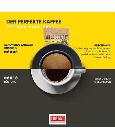 Buy Blank Roast Wild Cowboy Crema - 100% Arabica Whole Coffee Beans (500g) - Hickory Wood Roasted Low Acid - Premium Coffee for International Shipping - Buy Online on SooperMarket.com