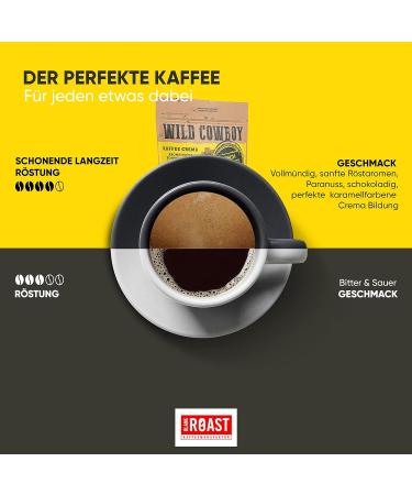 Buy Blank Roast Wild Cowboy Crema - 100% Arabica Whole Coffee Beans - Hickory Wood Roasted - Low Acid - 1kg Pack - International Shipping - Buy Online on SooperMarket.com