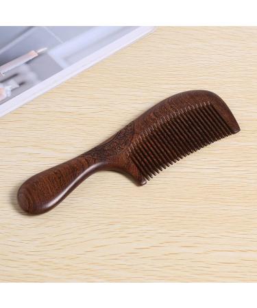 BYCUFF Unisex Sandalwood Comb Women Men Home Travel Wood Anti-Static Fine-Tooth Comb Wooden Handles Hair Comb - Buy Online on SooperMarket.com