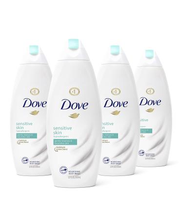Dove Sulfate Free and Hypoallergenic Sensitive Skin Body Wash 22 Fl Oz (Pack of 4)