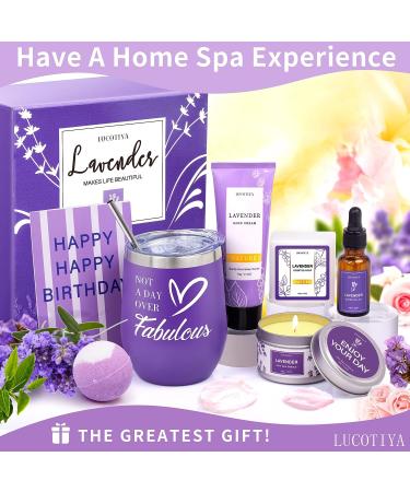 Birthday Gifts for Women Best Friends Spa Gifts Baskets for Female Unique Bath and Body Works Gifts Set Lavender Self Care Gifts Purple Relaxing Inspirational Gifts for Mom Grandma Teacher - Buy Online on SooperMarket.com