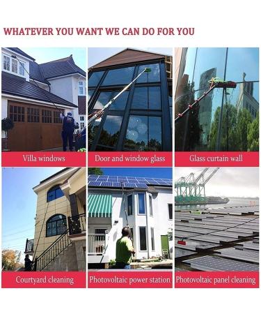 Window Cleaning Pole Elescopic Extension Cleaning Pole Carbon Fiber Telescopic Rod Photovoltaic Panel Cleaning Equipment For Trucks Windows Window Glass Wall 35cm Brush Head 12M/39FT - Buy Online on SooperMarket.com