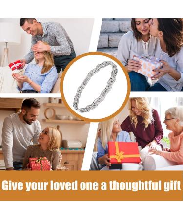 EnerCoppeX Magnetic Ankle Bracelet for Women Stainless Steel Lymph Detox Anklet 3500 Gauss Effective Magnet (SAC-0189S) - Buy Online on SooperMarket.com