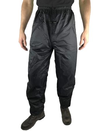 Hock Unisex Rainpants Bicycle 'Comfort Klima' with reinforced buttocks - high -quality rainwear 100% waterproof for men and women L (up to 185cm height) black