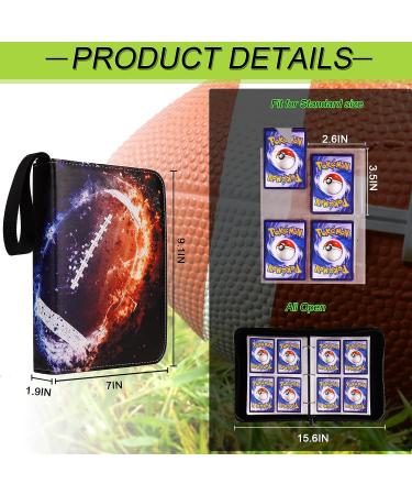 Card Binder for Football, Trading, MTG & TCG - Holds 400 Cards, 50 Removable Pages - Multicolor Collector Holder - Buy Online on SooperMarket.com