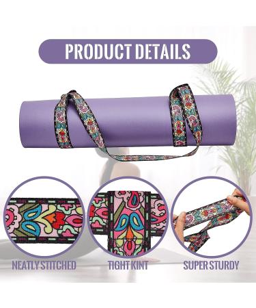 5 Pcs Adjustable Yoga Mat Strap and Carrier - Thick Stretching Strap for Carrying Mat - 5 Styles Yoga Mat Sling for Men and Women - Buy Online on SooperMarket.com