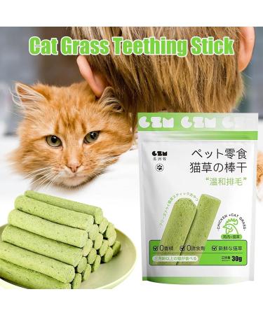 Shenrongtong Cat Grass Sticks - Dental Care & Hair Removal Treats for Cats | 4 Pieces - Buy Online on SooperMarket.com