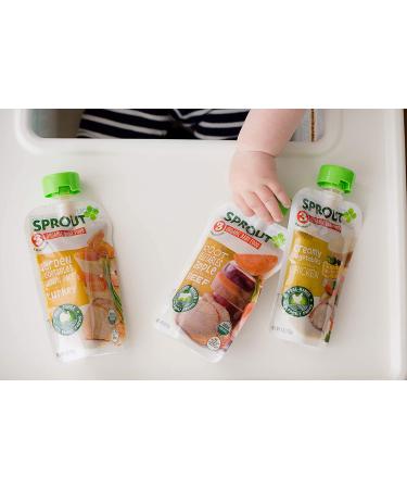 Sprout Organic Baby Food Stage 3 Variety Pack - 8 Meat & Plant Protein Flavors - 4 oz Pouches (Pack of 12) - Buy Online on SooperMarket.com