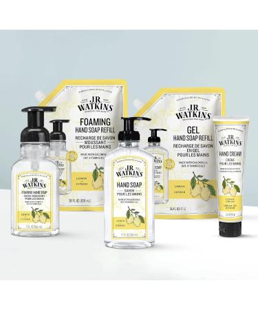 J.R. Watkins Lemon Hand Soap 11 Fl Oz 3 Pack - Moisturizing, Alcohol-Free, Cruelty-Free - USA Made Liquid Soap for Bathroom/Kitchen with Dispenser - Buy Online on SooperMarket.com
