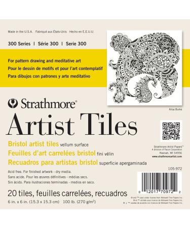 Strathmore Artist Tiles 6"X6" 20/Pkg-Bristol Vellum -62105972 6x6 Bristol