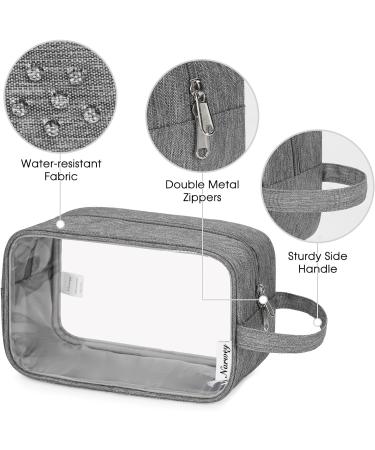 Narwey Clear Travel Toiletry Bag - Grey Makeup Organizer for Women on the Go - Buy Online on SooperMarket.com