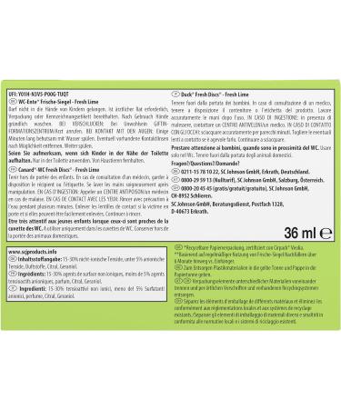 WC-Ente Freshness Seal Starter Set | Lemon Scented Basketless Toilet Cleaner | 36 ml Fresh Lime - International Shipping Available - Buy Online on SooperMarket.com