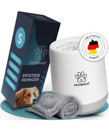 Pfotengut pawn cleaner for dogs size S&L - gentle dog paw cleaner for large/small dogs - pleasantly soft & effective incl.Suction-strong microfiber towel