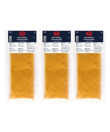 Grated sea bottarga su tianu sardu - 3 packs with 100g - handmade in Sardinia Italy - caviar of the Mediterranean - Sardinian craft production Kosher