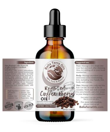 Bella Terra Roasted Coffee Bean Oil - 4oz | Flavorful Coffee Oils Rich in Chlorogenic Acid | Pure Coffee Experience - Buy Online on SooperMarket.com