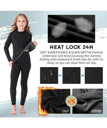 Homord Thermal Underwear for Children - Breathable Ski & Football Thermo Set for Boys & Girls (XXL: 146/152 150-155cm) - Functional Sports Wear - Buy Online on SooperMarket.com