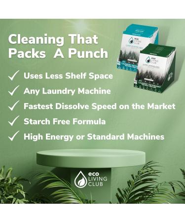 Eco Living Club Laundry Detergent Sheets Hypoallergenic Eco-Friendly Biodegradable Plastic Free Paraben and Cruelty Free Travel Friendly Eco-strips (40 Load) (Spring Scent) - Buy Online on SooperMarket.com
