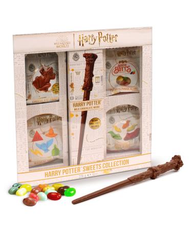 Jelly Belly Harry Potter gift set 5-pack with Bertie Botts chocolate frog and magic wand | 226g
