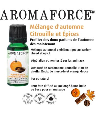 Aromaforce Pumpkin Spice Fall Blend 100% Pure & Natural 15mL - Buy Online on SooperMarket.com