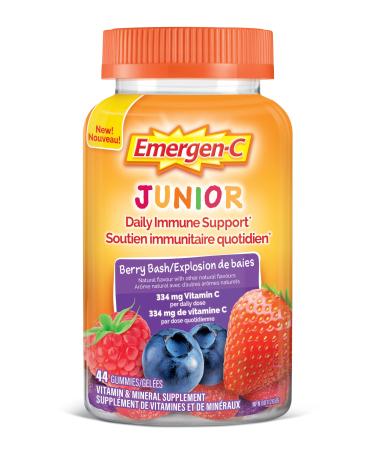Emergen-C Junior Vitamin C Gummy Supplement Kid's Vitamins Berry Bash 44 Gummies
