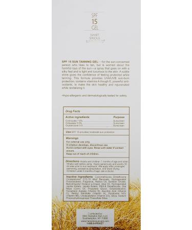 Hampton Sun SPF 15 Gel 4 Fl Oz - Sunscreen Protection and Hydration - Buy Online on SooperMarket.com