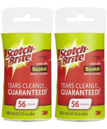 Scotch Lint Roller Refill - 56 sheets - 2 pk 56 Count (Pack of 2)