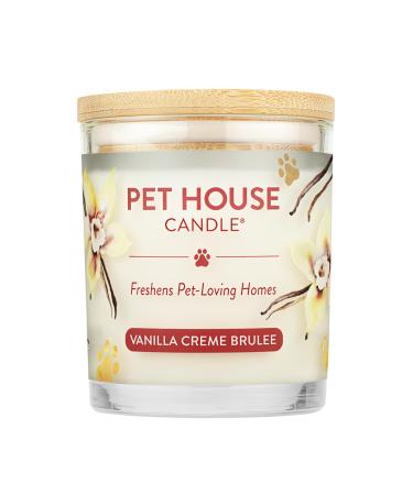 One for all Pet House Candle fragrance candle vanilla cr me brulee - 100% herbal wax candle - remover for at home - non -toxic and environmentally friendly air -fresh frisity candles Vanilla Brulee