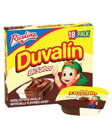 Ricolino Duvalin HV 18 ct Box 0.52 oz Hazelnut & Vanilla Flavored Spread