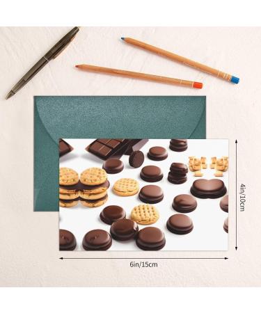 Cookies Food Chocolate Chip Biscuits Pearl Paper Greeting Card - Double-Sided Pearl Effect with Suitable for Various Occasions Cookies Food Chocolate Chip Biscuits One Size - Buy Online on SooperMarket.com