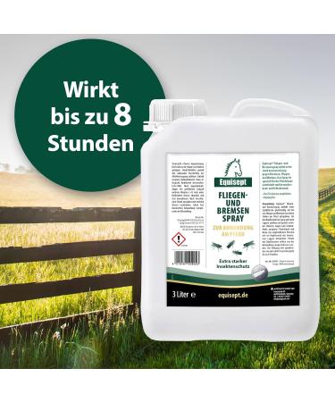 Equisept Fly Spray for Horses - 3L Insect Spray Canister | Mosquito & Horse Skin Care - Veterinarian Recommended Doping-Free - Buy Online on SooperMarket.com