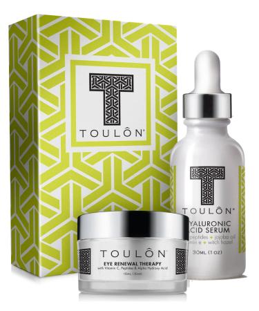 Hyaluronic Acid Anti Aging Skin Care Kits Women Beauty Set: Hyaluronic Acid Serum and Eye Cream for Dark Circles & Puffiness Perfect Present for Women and Men: Natural Skin Care Kit