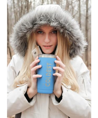 Coldest 20 oz Stainless Steel Vacuum Insulated Tumbler with Sliding Lid - Fusion Blue - Buy Online on SooperMarket.com