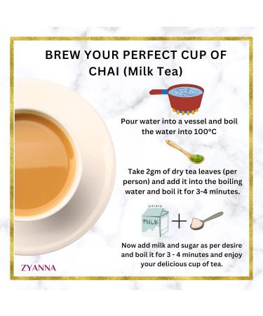 Zyanna Masala Chai Tea - Premium Assam Tea Blend with Indian Masala Spices (8.8oz - 125 Cups) - Buy Online on SooperMarket.com