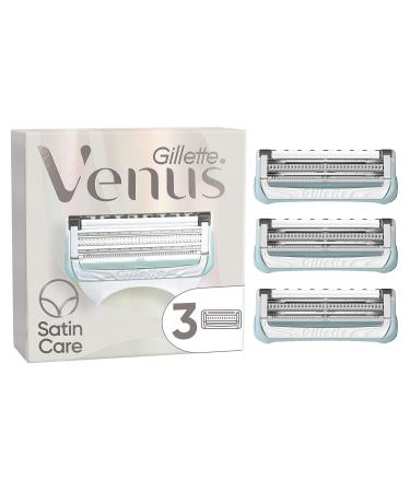 Gillette Venus Satin Care razor blades for women's razors intimate area 3 replacement blades for intimate razors women 3 pieces (1 pack)