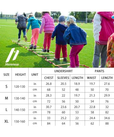 Hereneer Children's Thermal Underwear - Breathable & Warm Functional Set for Winter Sports | Long Sleeve Shirt & Pants for Girls - Buy Online on SooperMarket.com